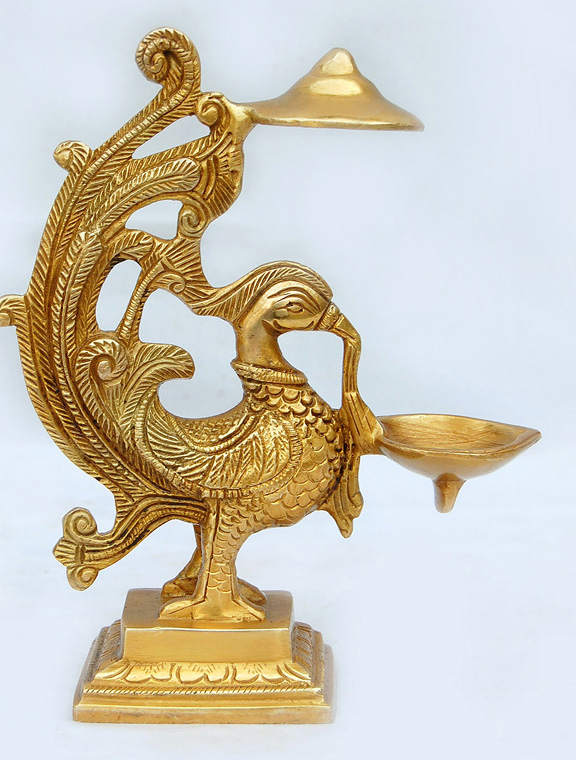 Brass Peacock Statue - Balaji Handicrafts